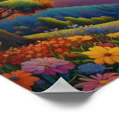 Poster Art de prairie coloré (Coin)