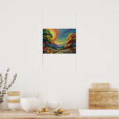 Poster Art de prairie coloré (Cuisine)
