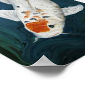 Poster Art de reproduction de l'huile de poisson "Koi" (Coin)