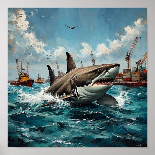Poster Art de requin (Devant)