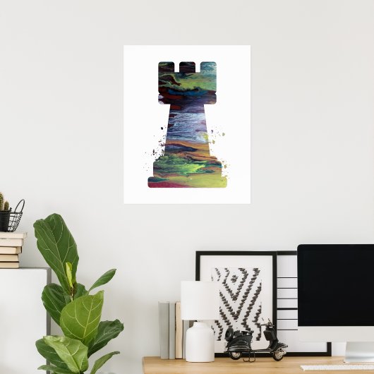 Poster Art de Roche d'échecs (Bureau à domicile)