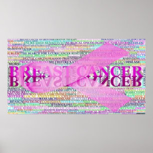 Poster Art de ruban de cancer du sein