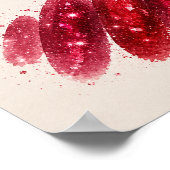 Poster Art de rubis de naissance de juillet A4 (Coin)