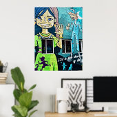 Poster Art de rue à Bogota  (Bureau à domicile)