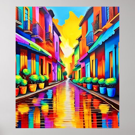 Poster Art de rue coloré (Devant)