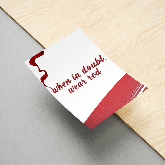 Poster Art de salon de manucure Confiance Rouge