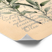 Poster Art de script d'herbes de cuisine botaniques vinta (Coin)