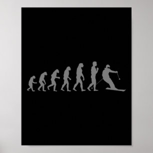 Poster Art de ski cool pour hommes et femmes Thème ski Am