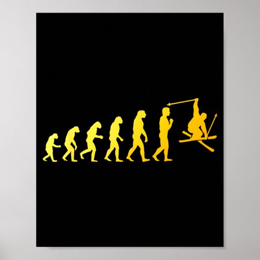 Poster Art de ski cool pour hommes femmes thème ski (Devant)