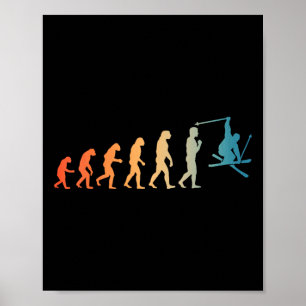Poster Art de ski cool pour hommes femmes thème ski amate