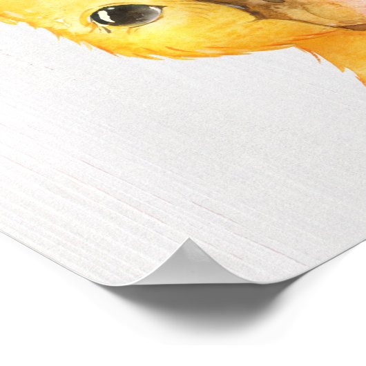 Poster Art de style fermier à l'aquarelle avec fleurs et (Coin)