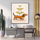 Poster Art de teckel | illustration de chien drôle
