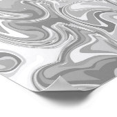 Poster Art de tourbillon abstrait - Gris (Coin)