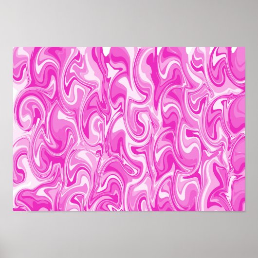 Poster Art de tourbillon abstrait - Magenta (Devant)