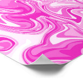 Poster Art de tourbillon abstrait - Magenta (Coin)