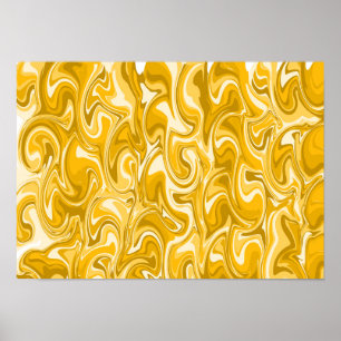 Poster Art de tourbillon abstrait - Marron