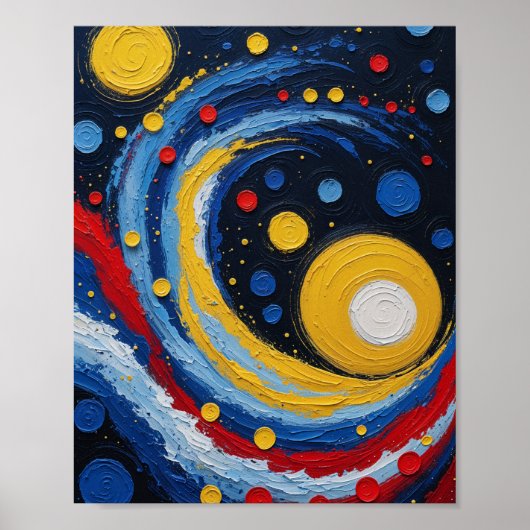 Poster Art de Tourbillon Cosmique Abstrait (Devant)
