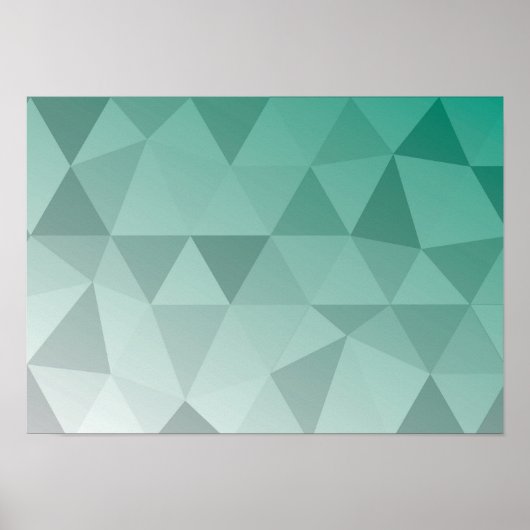 Poster Art de triangle abstrait - Tons rouges (Devant)