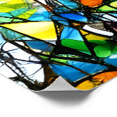 Poster Art de verre brisé abstrait (Coin)