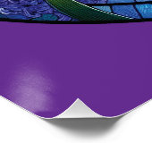 Poster Art de verre teinté d'hyacinthe (Coin)