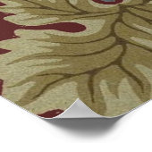 Poster Art de vigne rouge vert de William Morris (Coin)