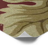 Poster Art de vigne rouge vert de William Morris (Coin)