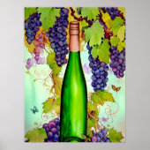 Poster Art de vin à l'aquarelle (Devant)