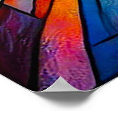 Poster 🎨 Art de visage géométrique couleur pour décorati (Coin)