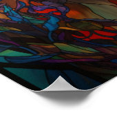 Poster Art de vitrail Puma (Coin)