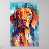 Poster Art de Vizsla coloré (Devant)