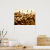 Poster Art de voilier nautique (Cuisine)