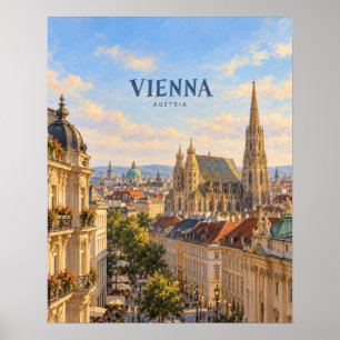 Poster Art de voyage pictural viennois