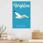 Poster Art de voyage vintage Brighton (Cuisine)