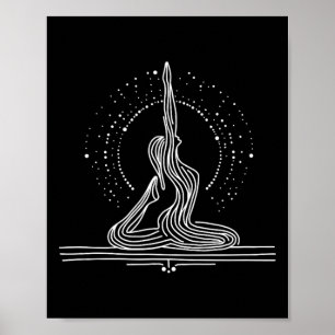 Poster Art de yoga en une ligne