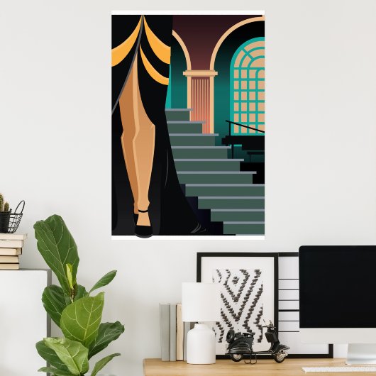 Poster Art Déco Artwork 1c (Bureau à domicile)