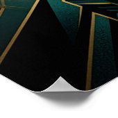 Poster Art Deco Bear Mountain Climb Golden Path (Coin)