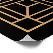 Poster Art Deco Birthday Black Gold Roaring 20's (Coin)