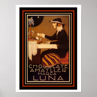 Poster Art Déco Café Vintage 12 x 16