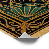 Poster Art Deco Celestial Solstice Cat Wall Art (Coin)