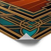 Poster Art Deco Cinema Clapperboard Runner Gold (Coin)