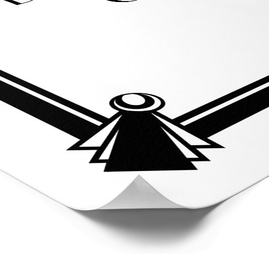 Poster ART Deco Cocktail bar signe Gatsby Party des année (Coin)