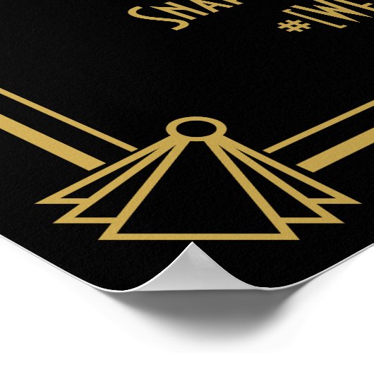 Poster ART Deco Cocktail bar signe Gatsby Party des année (Coin)