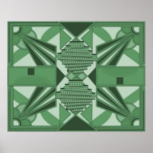 Poster Art Déco Coloré