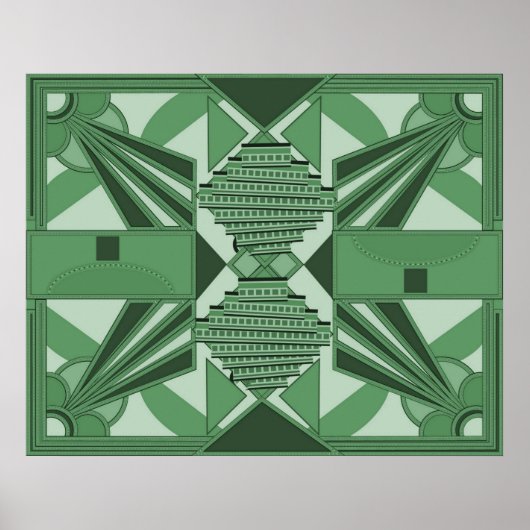 Poster Art Déco Coloré (Devant)