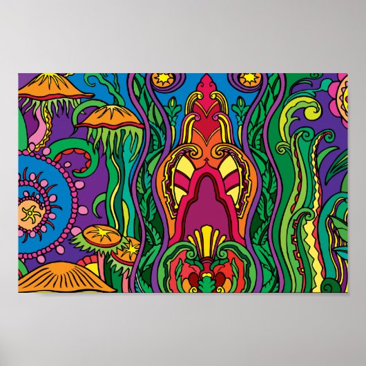 Poster Art déco contemporain coloré (Devant)