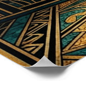 Poster Art Deco Curled Sleeping Cat Wall Art (Coin)