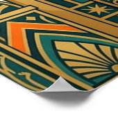 Poster Art Deco Curtain Climbing Cat Wall Art (Coin)