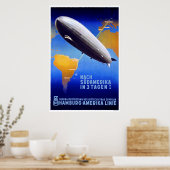 Poster Art déco de Hambourg-Amerika Linie (Cuisine)