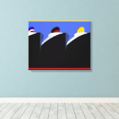 Poster Art Déco des paquebots de croisière vintage (Insitu (Plancher de Bois))