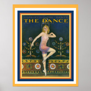 Poster Art Déco du magazine Dance 1920 16 x 20